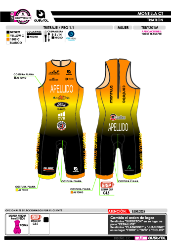 Tritraje PRO 1.1 - Naranja