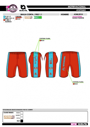 Malla Corta PRO 1.1 - Azul