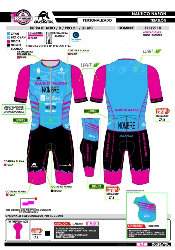 Tritraje AERO D PRO 2.1 LD MC - Logos...