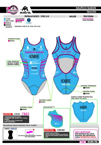 Tritraje Body PRO 2.0 - Azul