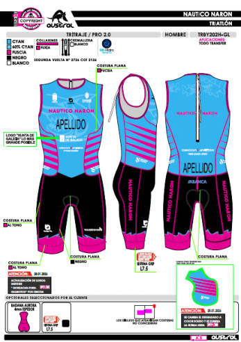 Tritraje PRO 2.0 - Azul