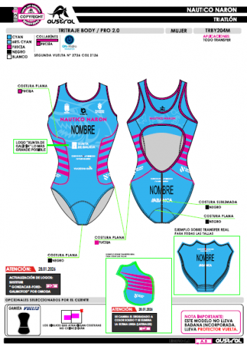 Tritraje Body PRO 2.0 - Azul