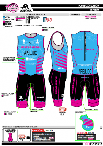 Tritraje PRO 3.0 - Azul