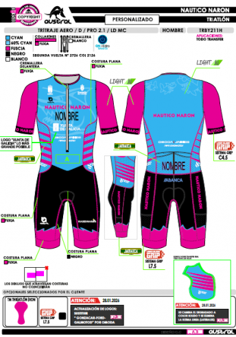 Tritraje AERO D PRO 2.1 LD MC - Logos...