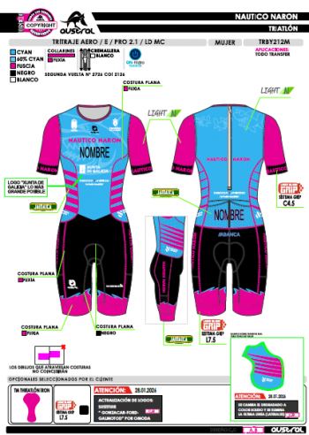 Tritraje AERO E PRO 2.1 LD MC - Azul