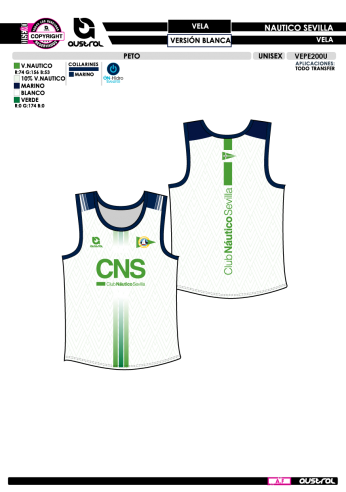 Peto PRO 2.0 - Vela - Blanco Peto PRO 2.0 - Vela - Blanco