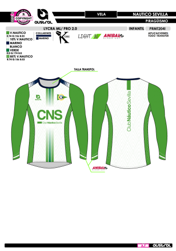 LYCRA ML PRO 2.0 - Vela - Blanco