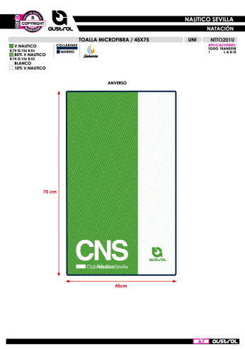 Toalla Microfibra 45x75 - Verde Toalla Microfibra 45x75 - Verde