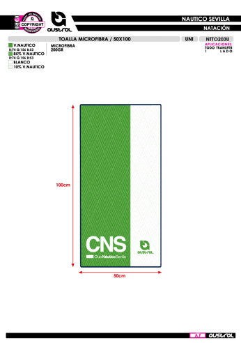 Toalla Microfibra 50x100 - Verde Toalla Microfibra 50x100 - Verde
