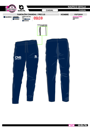 Pant. Chándal PRO 2.0 - Casual - Marino Pant. Chándal PRO 2.0 - Casual - Marino