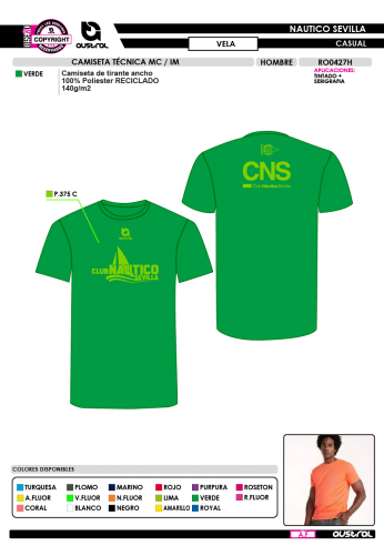 Camiseta Técnica MC IM - Vela - Verde