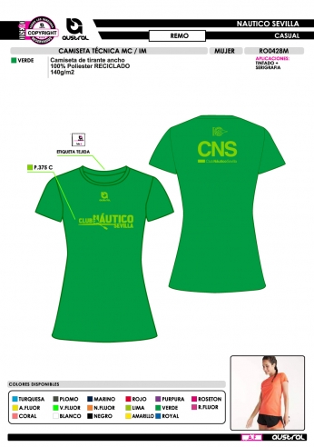Camiseta Técnica MC IM - Remo - Verde