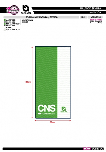 Toalla Microfibra 50x100 - Verde