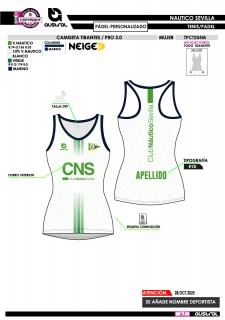 Camisa Tirantes PRO 3.0 -... 2