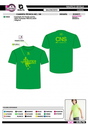 Camiseta Técnica MC IM - Baloncesto...