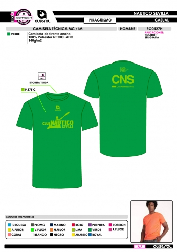 Camiseta Técnica MC IM - Piragüismo -...