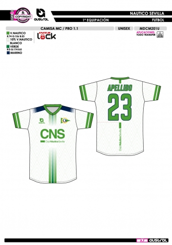 Camisa MC PRO 1.1 - 1ª Equip. - Blanco
