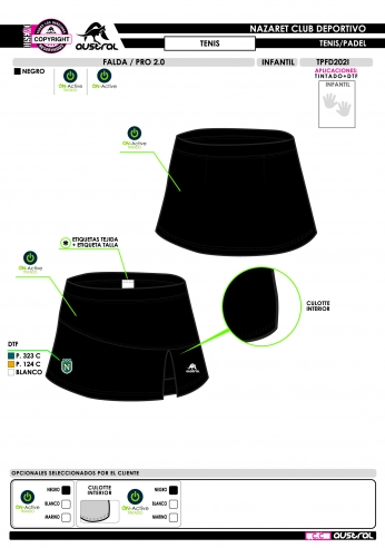 Falda PRO 2.0 - Negro