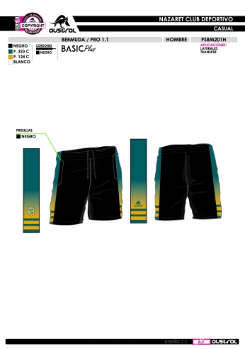 Bermuda PRO 1.1 - Negro Bermuda PRO 1.1 - Negro