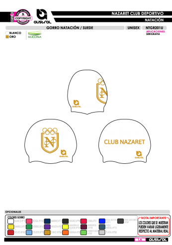 Gorro Natación SUEDE - Blanco