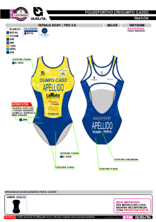 Tritraje body PRO 2.0 - Royal 2