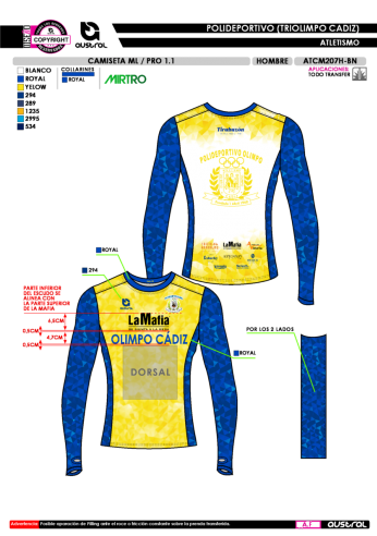 Camiseta ML PRO 1.1 - Amarillo