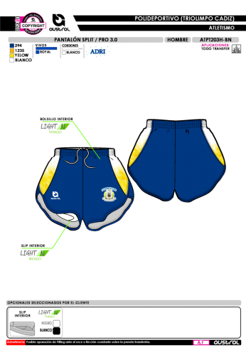 Pantlón Split PRO 3.0 - Royal