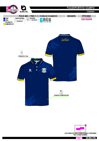 Polo MC PRO 1.1 Cuello Clásico - Royal