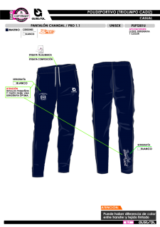 Pant. Chándal PRO 1.1 - Marino 2