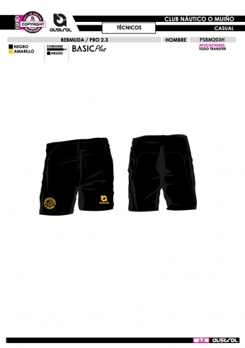 Bermuda PRO 2.3 - Técnicos - Negro