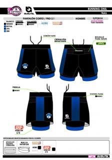 PANTALON CORTO PRO 2.1 - Negro 2