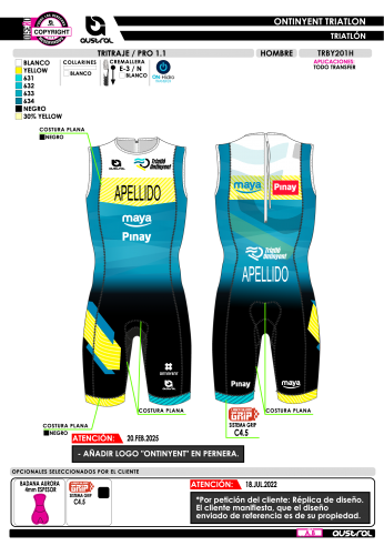 Tritraje PRO 1.1 - Azul