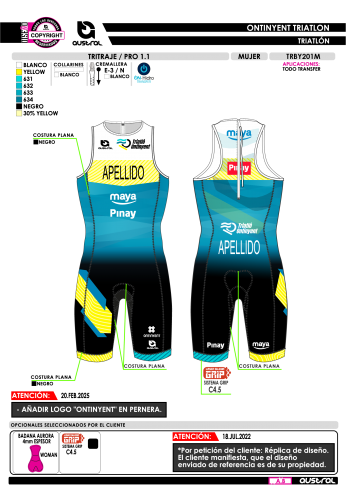 Tritraje PRO 1.1 - Azul