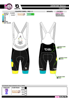 Culotte corto PRO 1.1 - Negro 2