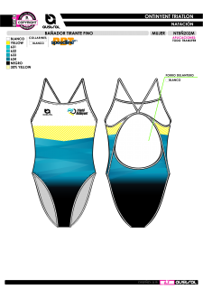 Bañador Tirante Fino - Azul 2