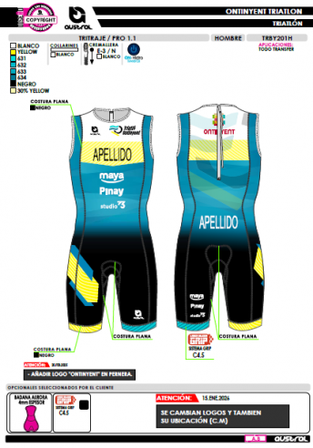 Tritraje PRO 1.1 - Azul