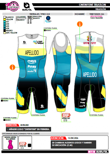 Tritraje PRO 2.0 - Azul