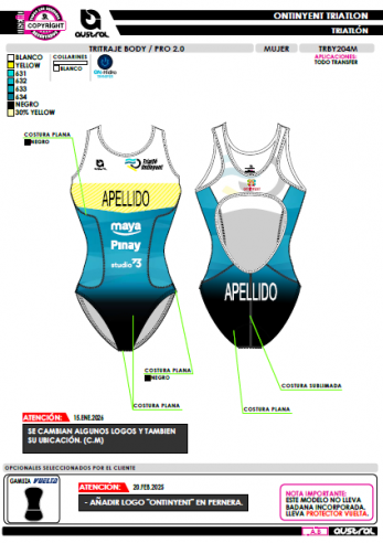 Tritraje body PRO 2.0 - Azul