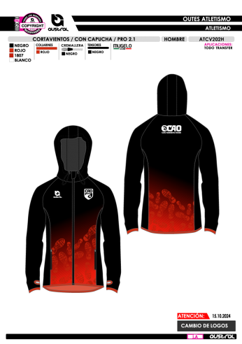 Cortavientos PRO 2.1 con Capucha - Rojo