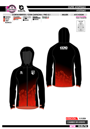 Cortavientos PRO 2.1 con Capucha - Rojo