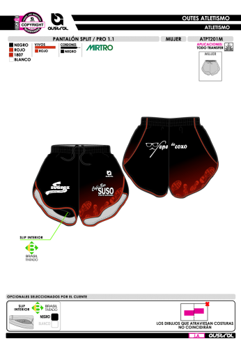 Pantalón Split PRO 1.1 - Rojo