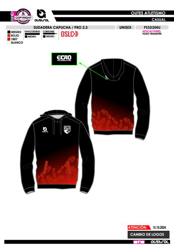 Sudadera Capucha PRO 2.3 - Rojo