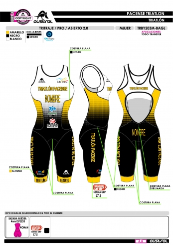 Tritraje PRO abierto 2.0 - Blanco