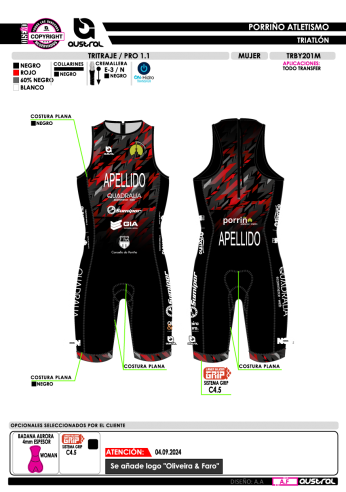 Tritraje PRO 1.1 - Negro