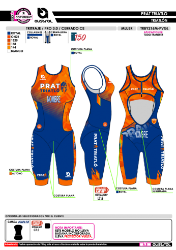 Tritraje PRO 3.0 cerrado CE - Royal