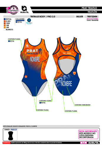 Tritraje body PRO 2.0 - Royal