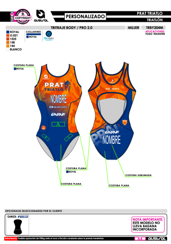 Tritraje body PRO 2.0 - Logos...