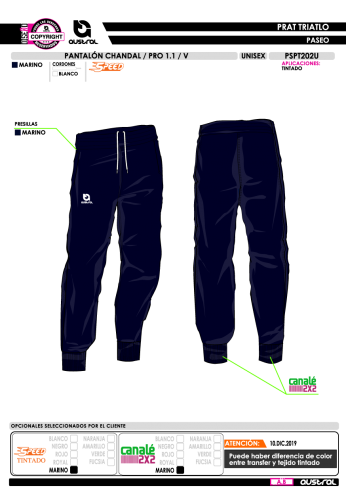 Pant. Largo Chándal PRO 1.1 V - Marino