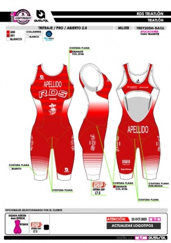 Tritraje PRO abierto 2.0 - Rojo