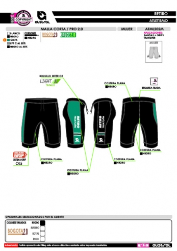 Malla Corta PRO 2.0 - Negro